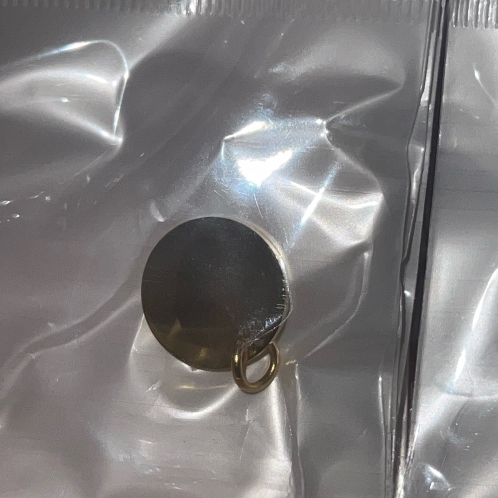 Plunder Silver Disc Necklace Charm